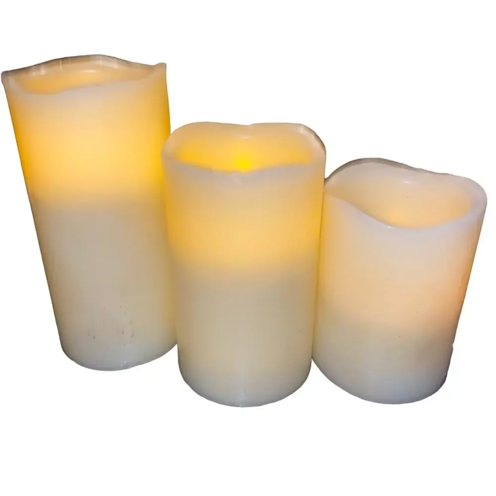 Flameless Electric Fake Faux Candle Set with Remote Batteries not included 3